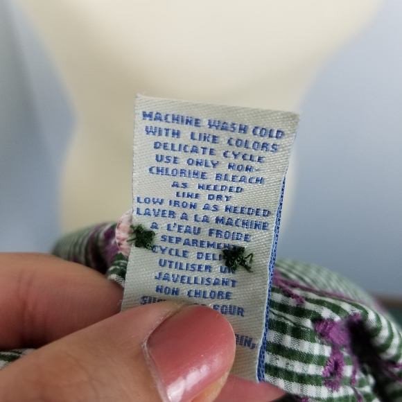 Anthro Odille Purple & Green Eyelet Button Down 5 for $30 - Picture 6 of 9